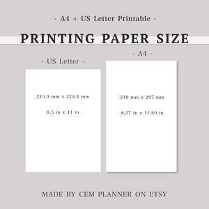 Juego de notas básicas sencillas – Insertos para miniplanificador HP｜Cuadrícula de 5 mm, dos columnas, rayado de 7 mm, punto de 3 mm｜Plantilla de estudio｜A4, tamaño carta (PDF imprimible)｜60 imagen 6