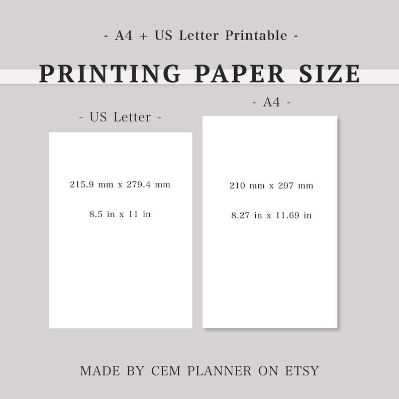 Juego de notas básicas sencillas – Insertos para miniplanificador HP｜Cuadrícula de 5 mm, dos columnas, rayado de 7 mm, punto de 3 mm｜Plantilla de estudio｜A4, tamaño carta (PDF imprimible)｜60 imagen 6