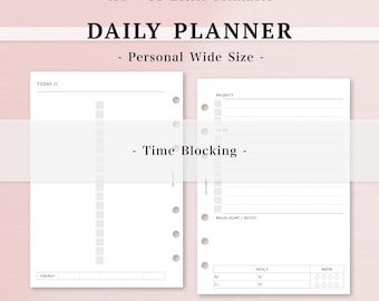 ADHS Tagesplaner, Persönliche Breite, Visuelle Timeline, Energie Tracker, Top 3 Priorität, Mahlzeit Wasser Tagebuch, Brain Dump, Exekutiv Funktion, A4 Print
