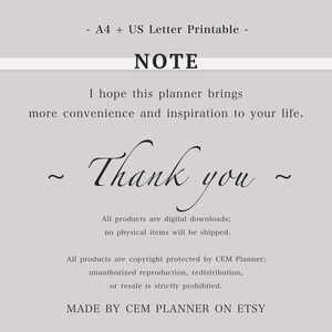 Juego de notas básicas sencillas – Insertos para miniplanificador HP｜Cuadrícula de 5 mm, dos columnas, rayado de 7 mm, punto de 3 mm｜Plantilla de estudio｜A4, tamaño carta (PDF imprimible)｜60 imagen 9