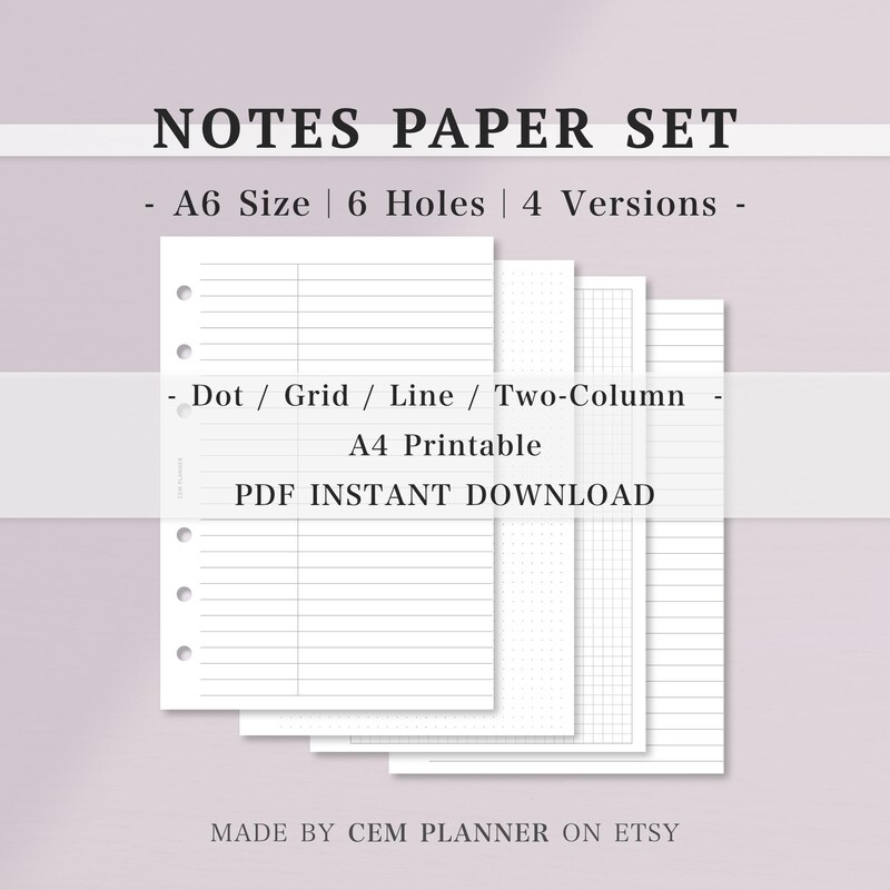 Different Notes Column Two Column Notes Template - Etsy