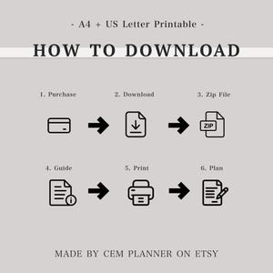 Juego de notas básicas sencillas – Insertos para miniplanificador HP｜Cuadrícula de 5 mm, dos columnas, rayado de 7 mm, punto de 3 mm｜Plantilla de estudio｜A4, tamaño carta (PDF imprimible)｜60 imagen 8