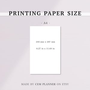 Basic Notes Papier Set｜A6 Größe 6 Ring｜Gitter, Punkt, Liniert, zweispaltige Seiten｜Casual, Memo Notes Vorlage｜A4 druckbare Einsätze｜PDF Download｜53 Bild 6