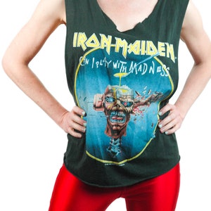 Vintage Iron Maiden shirt 1988 Concert shirt Band tee Paper thin Iron Maiden tee 1980s shirt 1980s Tee Black shirt Thrash Metal shirt