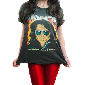 Vintage The Doors shirt 1988 Band tee Concert shirt Jim Morrison shirt Rock shirt 1980s shirt The Doors Tee Hippie shirt Boho shirt Black