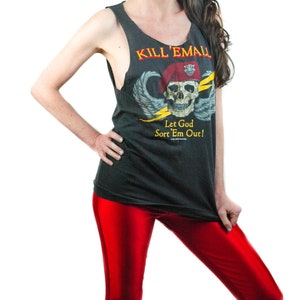 Vintage Kill Em All shirt 1983 Special Forces Tee Metallica shirt Metallica Tee 1980s Tee Paper Thin Rocker shirt Rocker Tee Band Tee