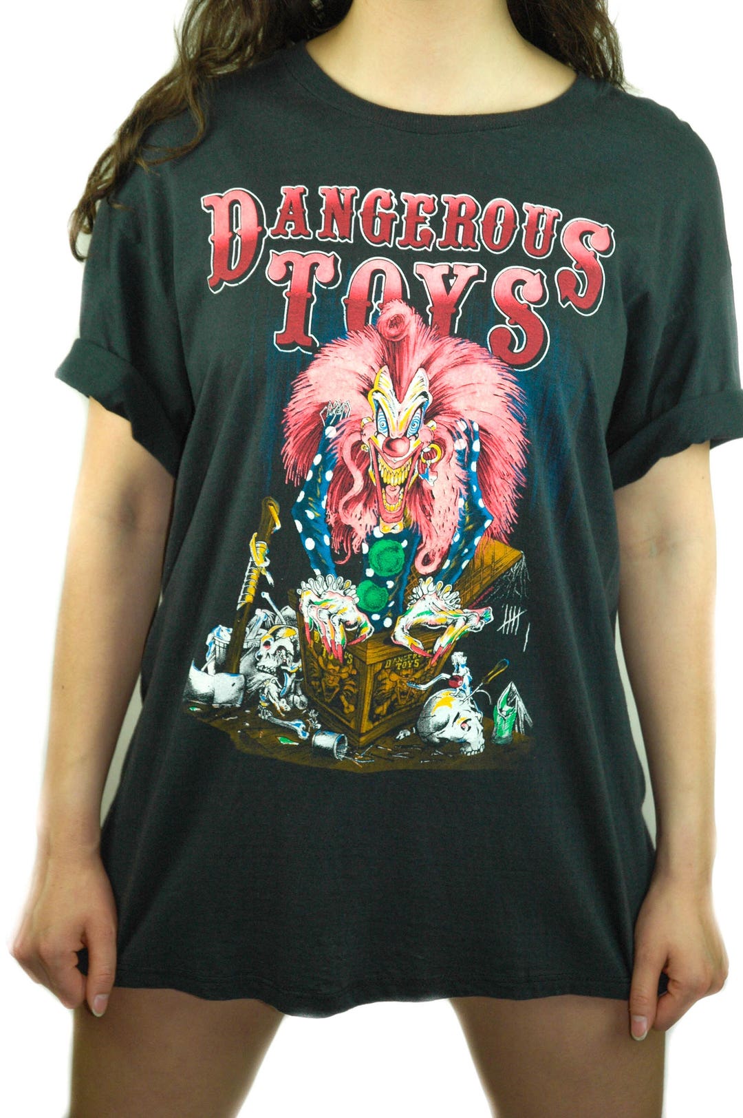 Vintage DANGEROUS TOYS Shirt 1989 Sporting A Woody Concert