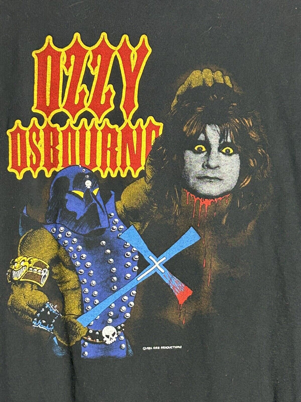 ヴィンテージ オジー オズボーン シャツ 1982 コンサート シャツ