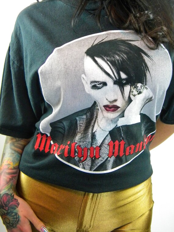 Vintage Marilyn Manson Shirt Goth Rocker Punk Meta