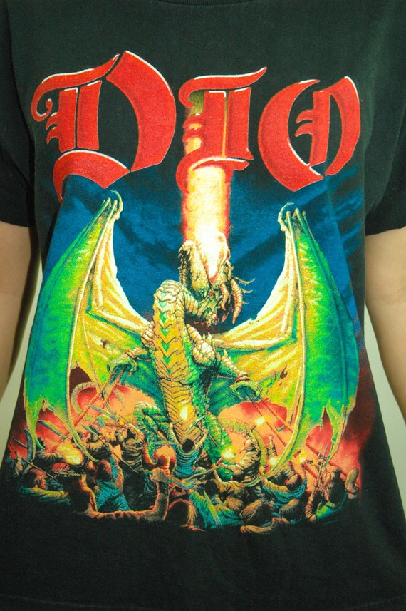超歓迎 Vintage Tee Band Shirt Concert Dragon Tee 1990s Shirt DIO ミュージシャン