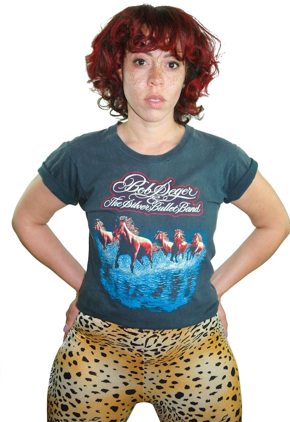 Vintage Bob Seger Shirt 1980 Concert shirt 1980s Band Tee Silver Bullet Band 80s Tee 80s Shirt Vintage shirt Vintage Tee Boho Rocker
