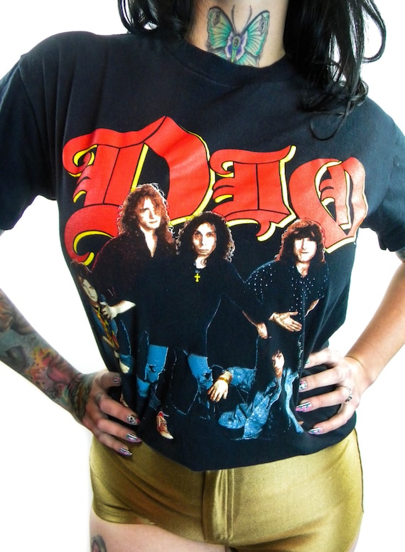 Vintage Dio Shirt 90s Tee Concert Shirt Black Sabbath Heavy Metal