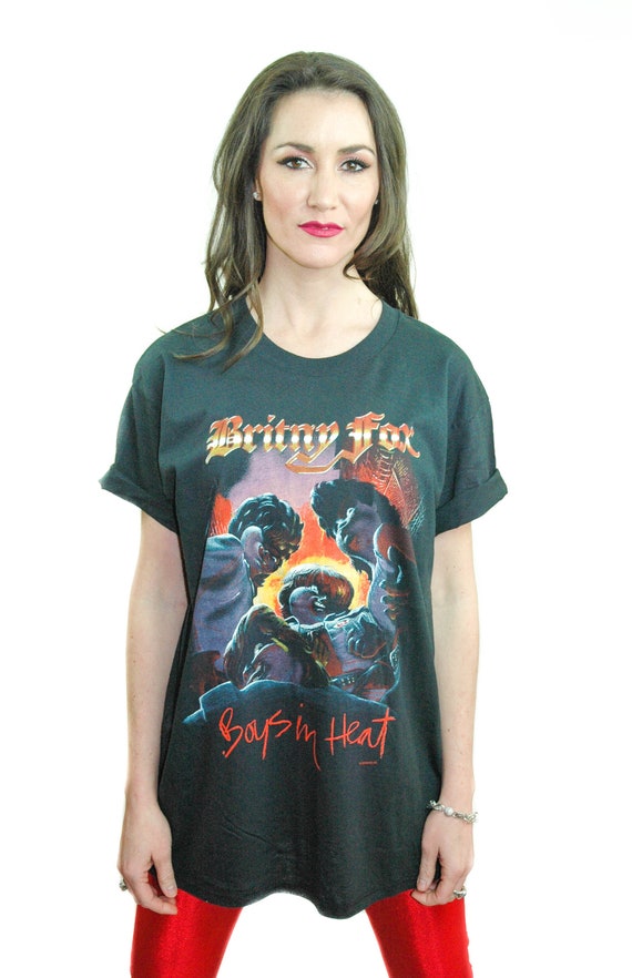 Vintage Britny Fox shirt 1990 Boys in Heat Guns n… - image 1