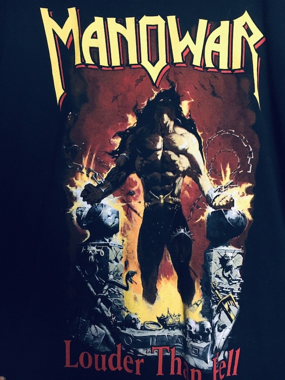 Vintage Manowar shirt Louder Than Hell Concert sh… - image 2