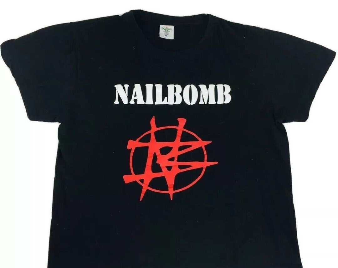 Vintage Nailbomb Shirt 90s Sepultura Concert Shirt Band Tee Black