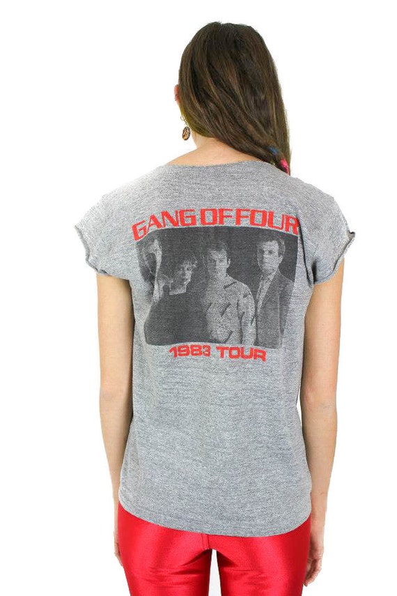 Vintage Gang of Four Tee 80s Tour Punk Soft Thin … - image 1