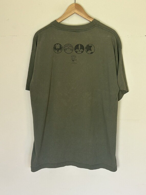 Vintage KISS Shirt Kiss Army Tee Army Green Short… - image 2