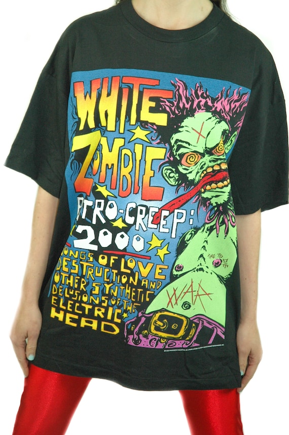 Vintage White Zombie shirt Astro Creep 2000 Conce… - image 1