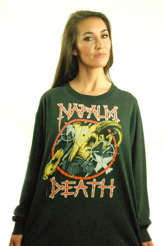 Vintage NAPALM DEATH Shirt 1991 Concert Shirt Band