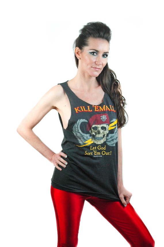 Vintage Kill Em All shirt 1983 Special Forces Tee
