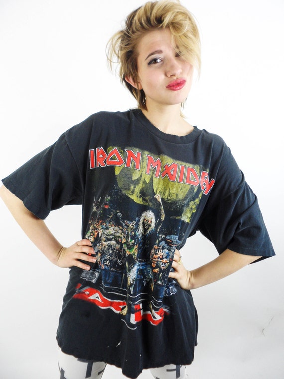 Vintage Iron Maiden Tee 90s Concert Tee Metal Thra
