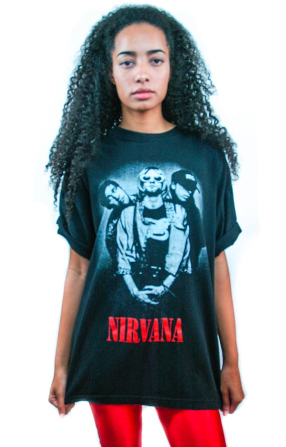 Vintage NIRVANA Shirt 1990s Concert Shirt Band Te… - image 2