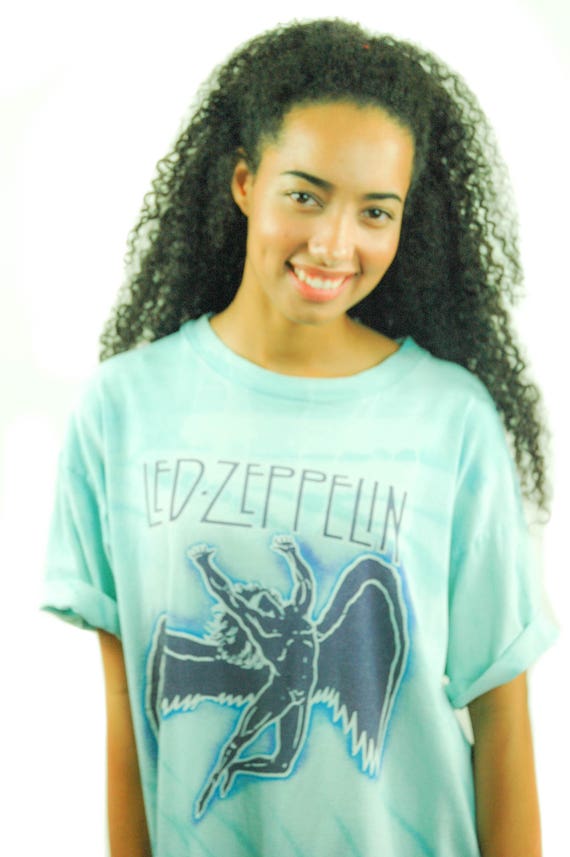 Vintage Led Zeppelin Shirt 1984 Tye Dye Swan Song