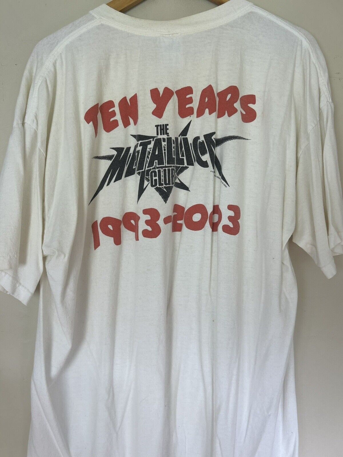 Vintage Metallica Shirt 2003 Metallica Club White Short Sleeve