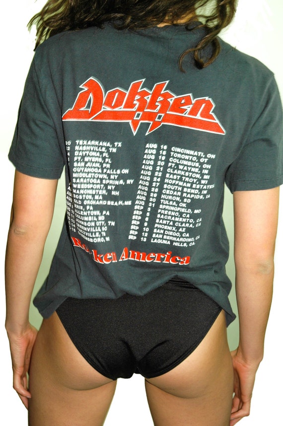 Vintage Dokken Shirt Under Lock and Key 1980s Con… - image 2