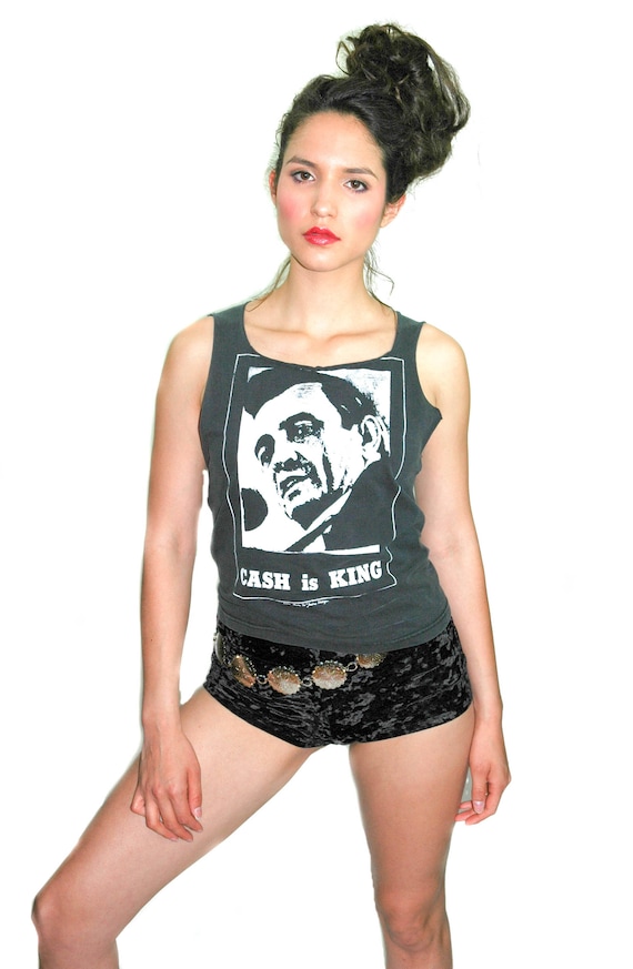 Vintage JOHNNY CASH Shirt Cash is King Country Mus