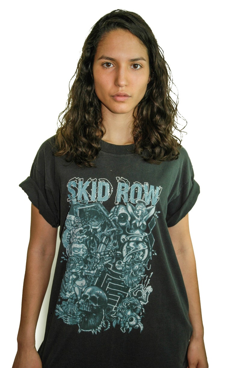 90s band collar shirt