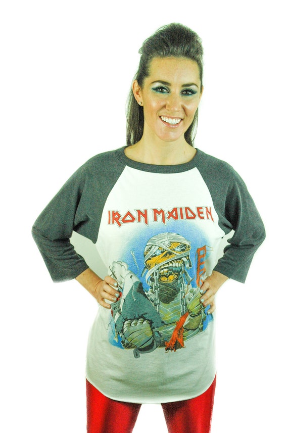 Vintage Iron Maiden shirt 1985 California Concert… - image 1