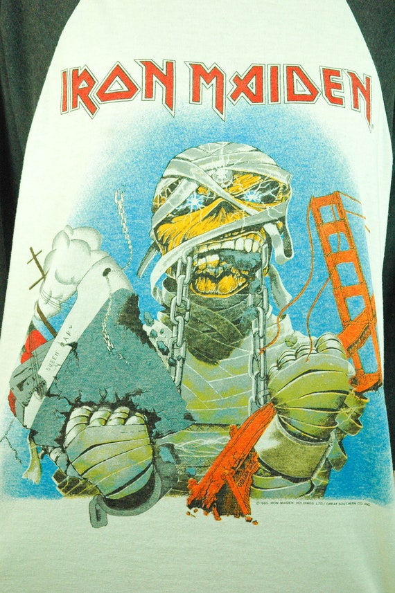 Vintage Iron Maiden shirt 1985 California Concert… - image 3