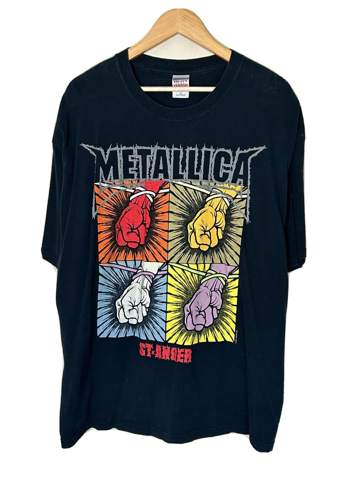 ヴィンテージ メタリカ シャツ コンサートシャツ バンドTシャツ ST. ANGER クルーネック メタル XL