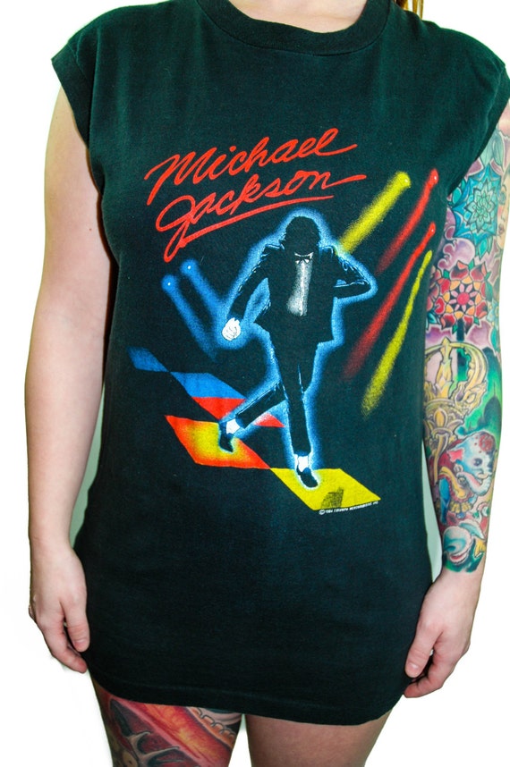 Vintage Michael Jackson Shirt 1980s Victory Tour C