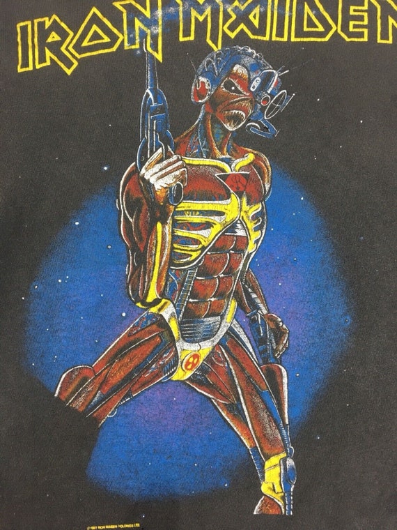 レア1987 Iron Maiden タイダイ Tシャツ VINTAGE T Vintage 1987 IRON MAIDEN Somewhere on Tour CONCERT T-SHIRT