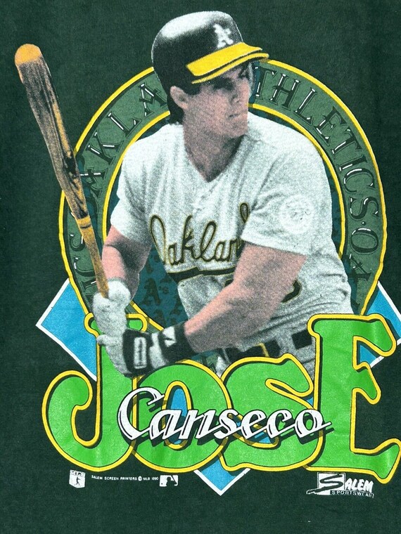 Vintage Jose Canseco Shirt Oakland Athletics Gree… - image 3