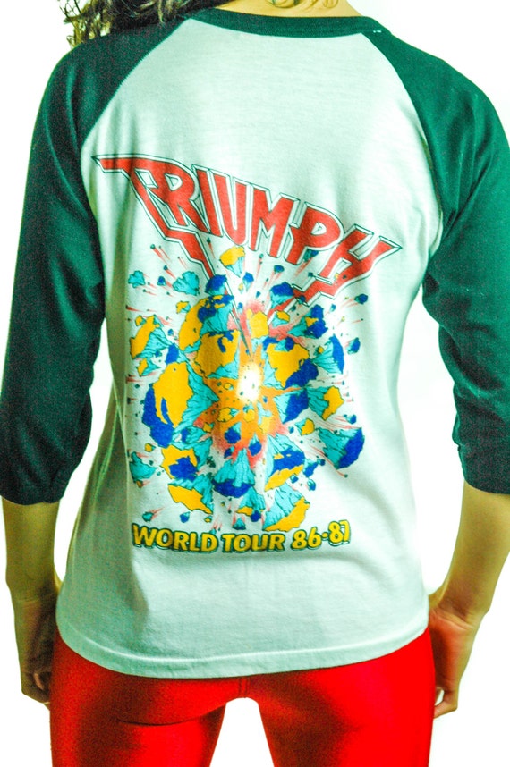 Vintage Triumph Shirt 1980s Concert Shirt Band Te… - image 4