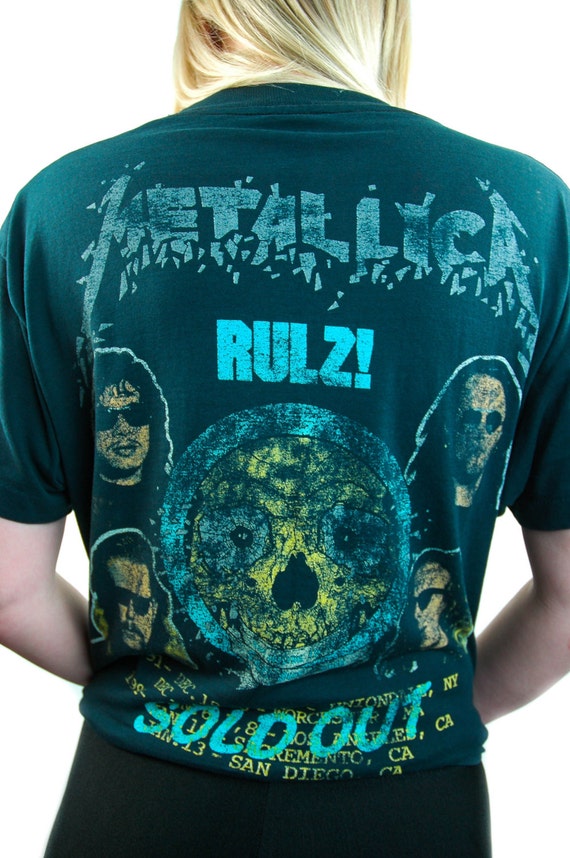 Vintage Metallica Shirt 90s Band Tee Concert shir… - image 3