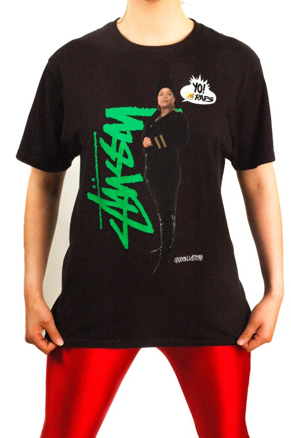 Vintage Queen Latifah shirt Stussy shirt Rap shirt