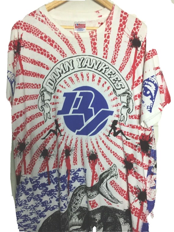 Vintage Damn Yankees shirt All Over Print Concert 
