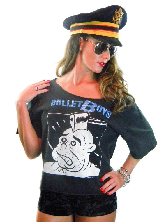 Vintage Bullet Boys Shirt 80s Metal Rocker Motley 