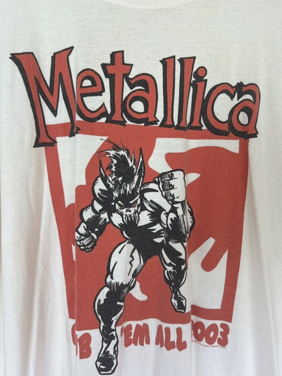 Vintage Metallica Shirt 2003 Metallica Club White… - image 2
