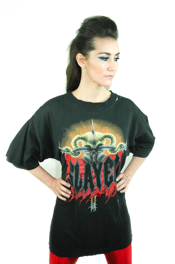 Vintage Slayer shirt 1996 UBER ALLIES Concert shir
