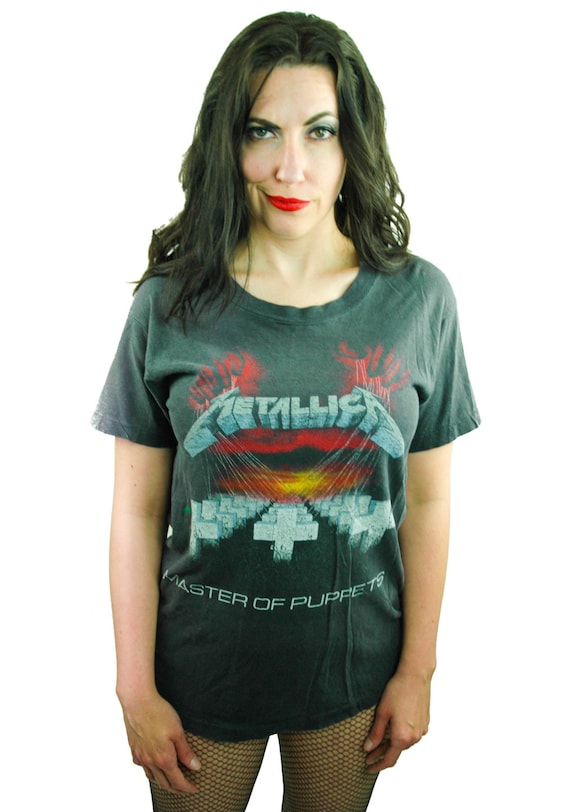 Vintage Metallica Shirt Master of Puppets 1987 Me… - image 2