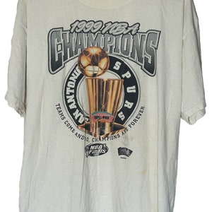 Vintage San Antonio Spurs Shirt 1999 NBA Champions White Tim Duncan Gildan XL