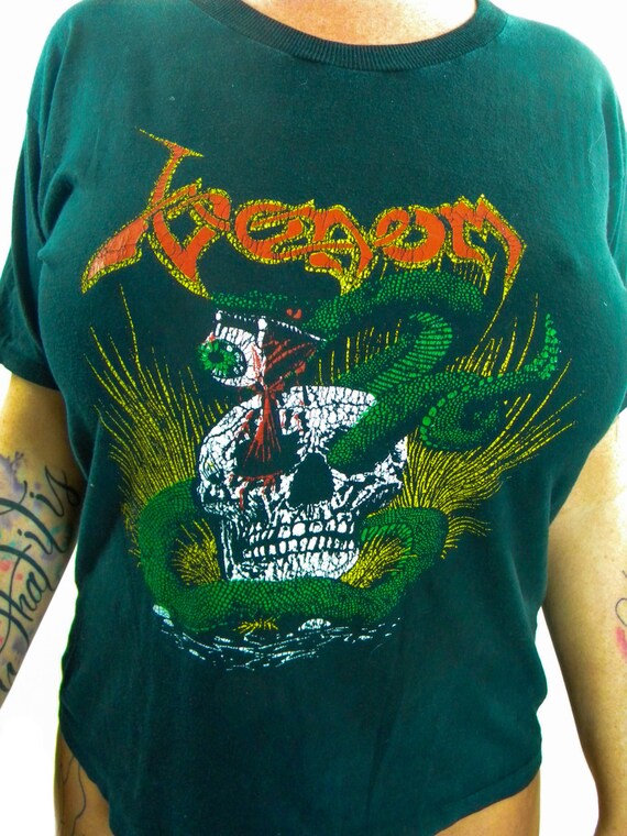 Vintage Venom Shirt 80s Heavy Metal Thrash 80s Te… - image 3