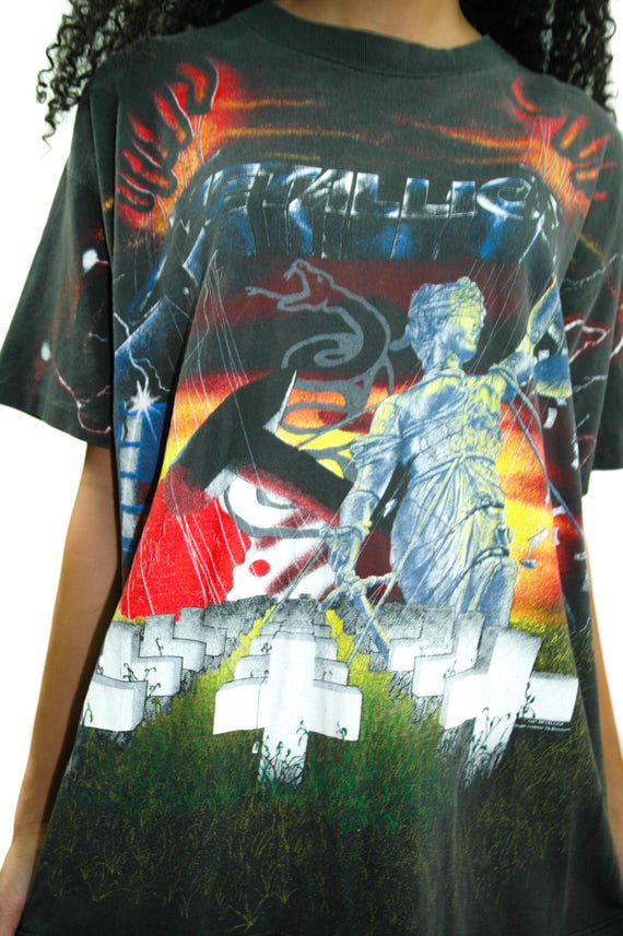 Vintage METALLICA Shirt All Over Print Metallica … - image 2