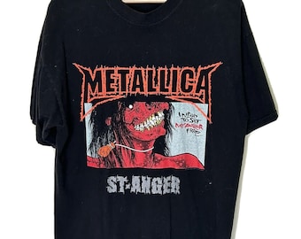 LLICA ST. ANGER Tシャツ vintage pushead Vintage Metallica 2003 St. Anger Pushead Rock Band Tee