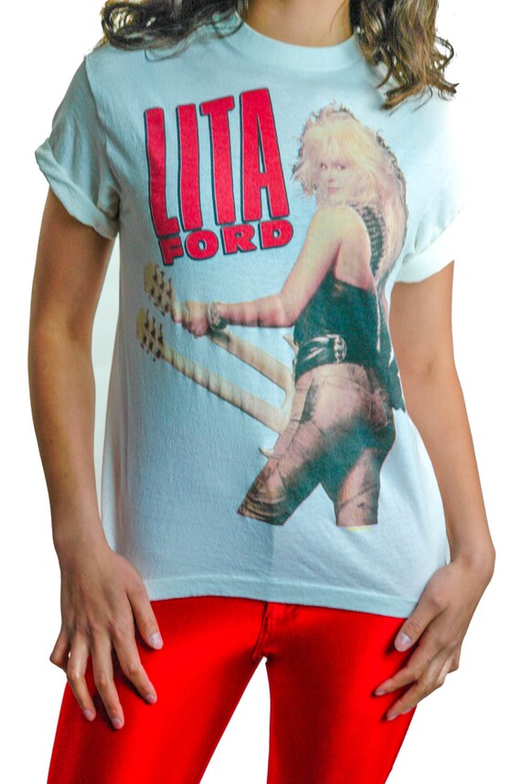 Vintage Lita Ford Shirt 1988 Tour Concert Shirt Band Tee 80s Tee 